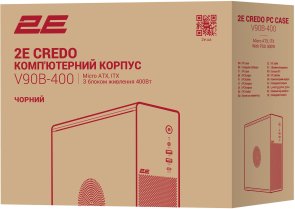 Корпус 2E Credo Slim V90B-400 400W Black (2E-V90B-400)