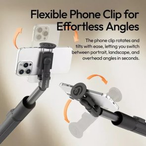 Селфі монопод Ulanzi MT86 Automatic Phone Tripod Phone Clamp Black (S023)