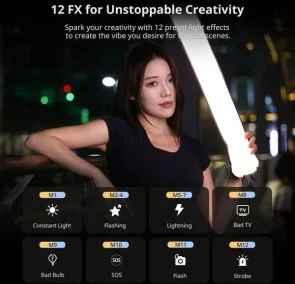 Фото: Відеосвітло Ulanzi UA20 20W Portable Air Tube Light (L110 UA20) № 7 | KTC