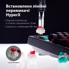 Клавіатура HyperX Origins 2 65 HX Red ENG/UKR USB Black (B4QS3AA)