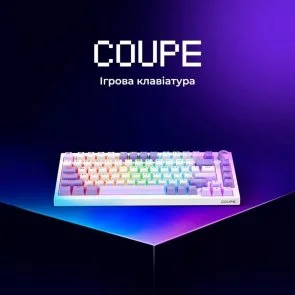 Фото: Клавіатура Proove Gaming Coupe Huano Kobe WL/BT/USB White/Purple (WKCP00022404) № 9 | KTC