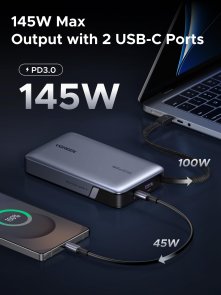 Батарея універсальна UGREEN PB551 20000mAh 145W Space Grey (55992B)