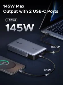 Фото: Батарея універсальна UGREEN PB551 20000mAh 145W Space Grey (55992B) № 2 | KTC