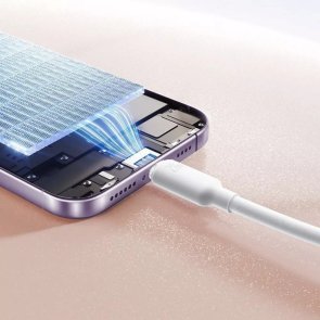 Кабель Baseus Foamed Silicone 2.4A AM / Lightning 1m White (E0426901)