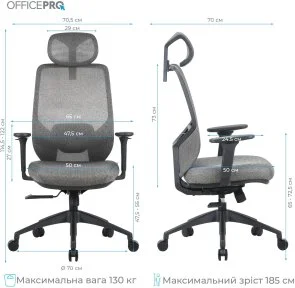 Фото: Крісло OfficePro Comfort OC524G Gray № 15 | KTC
