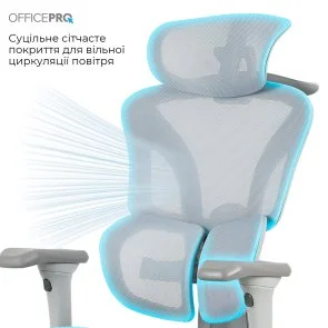 Фото: Крісло OfficePro Elite OC950GLB Gray/Light Blue № 11 | KTC