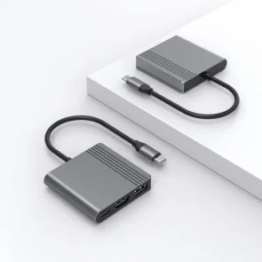 Фото: USB-хаб Cablexpert 3in1 USB/HDMI/PD Gray (A-CM-COMBO3-05) № 3 | KTC