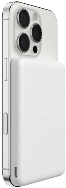 Батарея універсальна Belkin BoostCharge Slim Magnetic 5000mAh 15W White (BPD010HQWH)