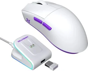 Фото: Миша Hator Hellyberry HM47 Wireless/BT White-Violet (HM47_white_violet) № 8 | KTC