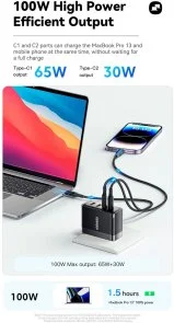 Фото: Зарядний пристрій Essager Grace 100W 4 Ports Travel Charger (ECT2CA-QYB01-Z) № 6 | KTC