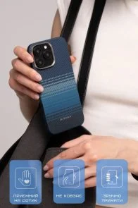 Фото: Чохол Pitaka for Apple iPhone 16 Pro Max - Tactile Woven Moonrise (KI1601MOM) № 7 | KTC