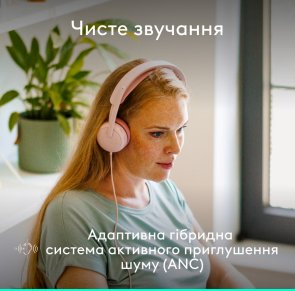 Гарнітура Logitech Zone Wired 2 Rose (981-001620)