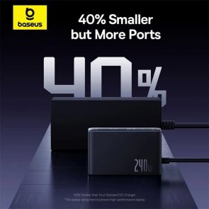 Зарядний пристрій Baseus GaN3 Intelligent Desktop PD QC 240W 5A Bl (P10163901113-00)