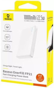 Батарея універсальна Baseus EnerFill FP21 10000mAh 22.5W White (P1008210D213-00)