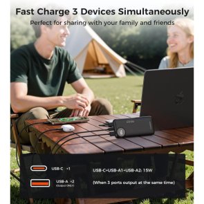 Батарея універсальна Choetech B791 10000mAh 22.5W Black (M15-B791-ACBK-NG)