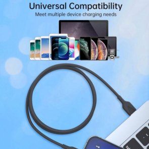 Кабель Choetech 2.4A AM / Lightning 1m Black (XAL-0003-BK-V2)