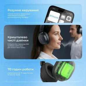 Фото: Навушники Proove Solo with ANC APP Black (HPSL0001AP01) № 9 | KTC
