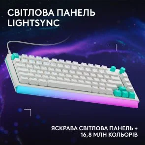 Фото: Клавіатура Logitech G512 X 75 Tactile ENG/UKR USB White (920-013955) № 8 | KTC