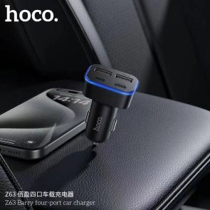 Автомобільний зарядний пристрій Hoco Z63 Barry 3.1A Black (6942007666206)