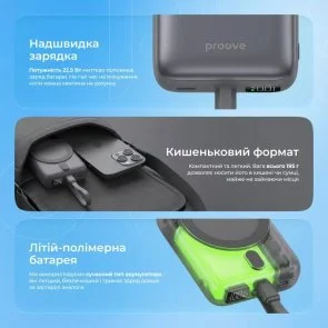 Фото: Батарея універсальна Proove Neutron 10000mAh 22.5W Qi 15W Purple (PBNE22022209) № 5 | KTC
