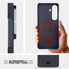 Фото: Чохол ArmorStandart for Samsung S26 - Aramid Twill MagCase BlackIcon Black (ARM90145) № 7 | KTC