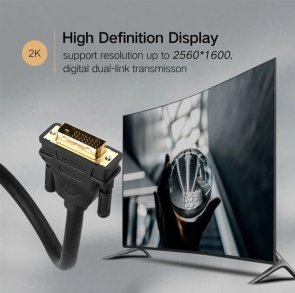 Кабель UGREEN DV101 DVI / DVI 24+1 2m Black (11604)