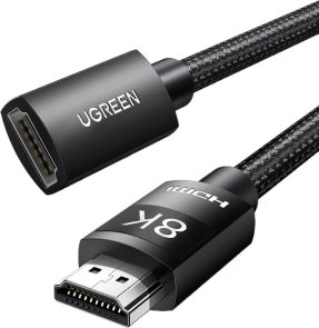 Кабель HDMI(M) to HDMI(F) 0.5m UGREEN HD151 v2.1 Black