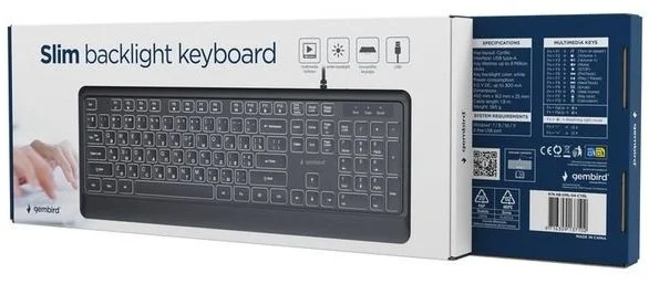 Фото: Клавіатура Gembird KB-UML-04-CYRL Black № 4 | KTC