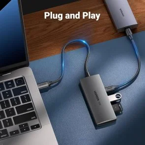 Фото: USB-хаб UGREEN CM480 4in1 Space Gray (30758) № 5 | KTC