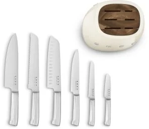 Фото: Набір ножів Smeg Retro Style 6pcs Creamy (KBSF02CR) № 5 | KTC