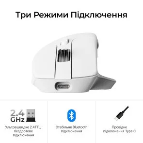 Фото: Миша Keychron M6S PixArt PAW3311 White (M6S-B72) № 9 | KTC