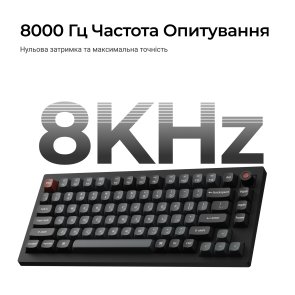 Клавіатура Keychron V1 8K Keychron Super Red Switch RGB Black (V1W-D1-UA)
