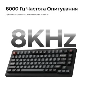 Фото: Клавіатура Keychron V1 8K Keychron Super Red Switch RGB Black (V1W-D1-UA) № 9 | KTC