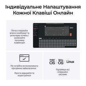Клавіатура Keychron C3 Max Super Red Switch RGB Black (C3M-H1-UA)