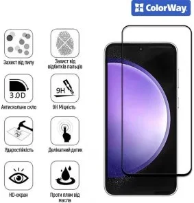Фото: Захисне скло ColorWay 9H for Oppo A6x 4G - FC Glue Black (CW-GSFGOA6X4-BK) № 2 | KTC