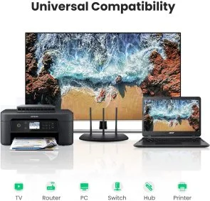 Фото: Розетка-з'єднувач UGREEN NW114 Cat7 Cat6 Cat5e RJ-45 Black (20390) № 6 | KTC