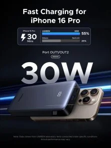 Фото: Батарея універсальна UGREEN PB532 20000mAh 30W Gray (55989B) № 9 | KTC