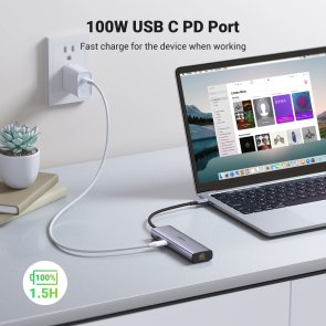 USB-хаб UGREEN CM512 Gray (90568)