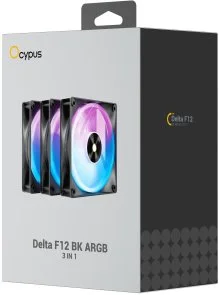 Фото: Кулер Ocypus Delta F12 ARGB Black 3pcs (DELTA-F12-BK3AM00X-GL) № 8 | KTC