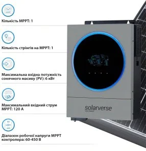 Фото: Інвертор Solarverse Ampere Duo 6000W 48V (SV6048AD) № 4 | KTC