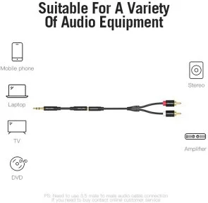 Фото: Кабель Vention Jack 3.5mm F / 2xRCA M 1m Black (VAB-R01-B100) № 5 | KTC
