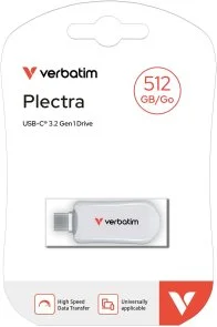 Фото: Флешка USB Verbatim Plectra USB-C 3.2 512GB White (30231) № 3 | KTC