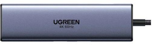 USB-хаб UGREEN CM512 6in1 Gray (75643)