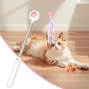 Фото: Інтерактивна висувна вудочка для котів з лазером Me&Pet Рожева (PG-CT053P) № 6 | KTC