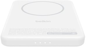 Батарея універсальна Belkin BoostCharge Slim 5000mAh 20W Qi2 15W with Kickstand White (BPD011HQWH)