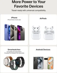 Фото: Батарея універсальна Belkin BoostCharge Slim 5000mAh 20W Qi2 15W with Kickstand Black (BPD011HQBK) № 9 | KTC