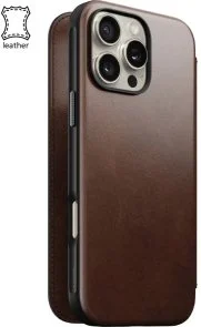 Фото: Чохол Nomad for Apple iPhone 16 Pro - Modern Leather Folio Brown (NM01679585) № 5 | KTC