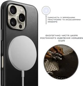 Фото: Чохол Nomad for Apple iPhone 16 Pro Max - Modern Leather Back Horween (NM01690085) № 6 | KTC
