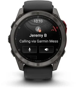 Фото: Смарт годинник Garmin fenix 8 - 51mm MicroLED Sapphire Carbon Gray DLC Titanium with Black/Pebble Gray Silicone Band (010-03380-05) № 7 | KTC