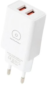 Зарядний пристрій WUW T55 3.1A White with AM / Lightning (6972573333998)
